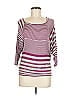 Vintage Havana Burgundy Purple 3/4 Sleeve Top Size M - photo 1