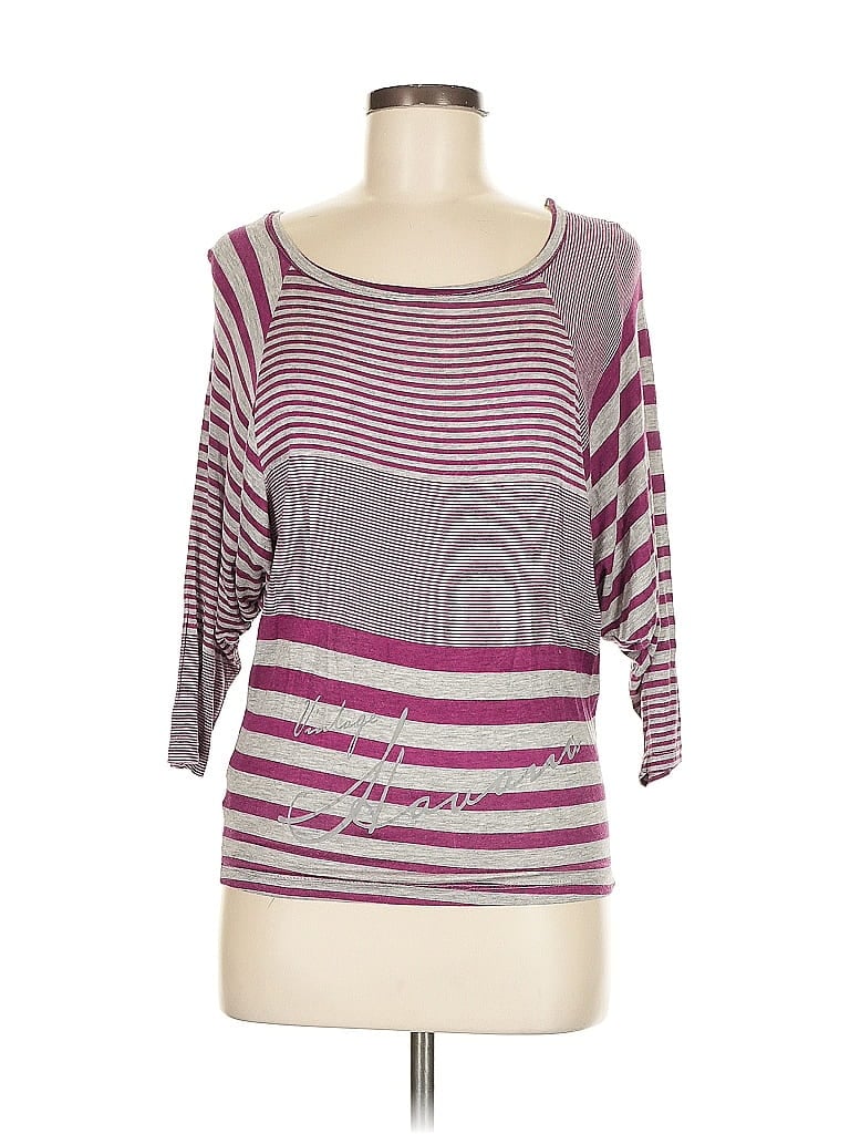 Vintage Havana Burgundy Purple 3/4 Sleeve Top Size M - photo 1