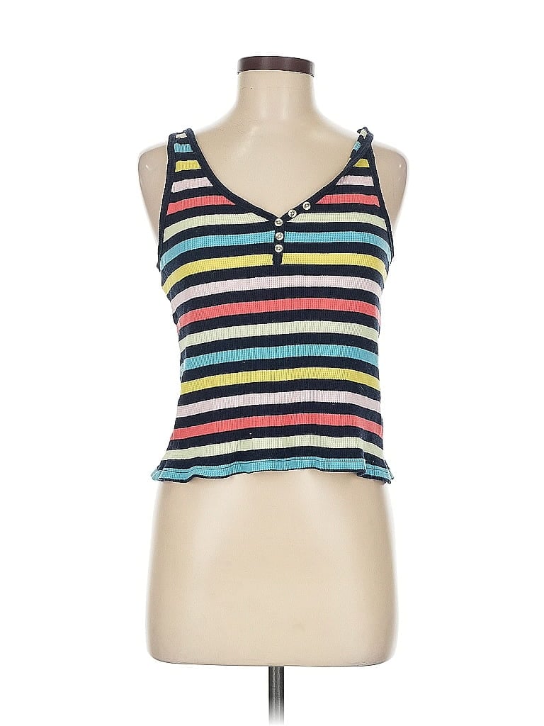 Pre-owned Old Navy Thermal Top Blue Sweetheart Neckline Tops