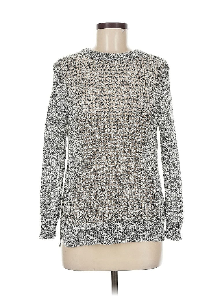 Pre-owned Theory Pullover Sweater In Silver