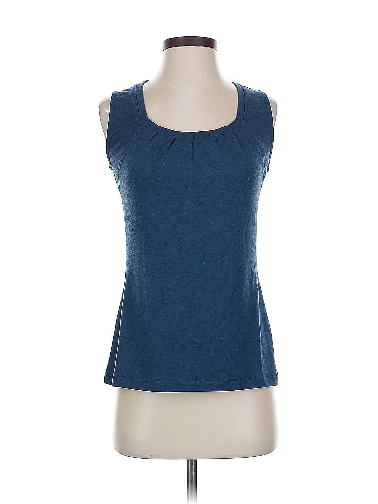 Pre-owned Lucy Sleeveless Top Blue Scoop Neck Tops