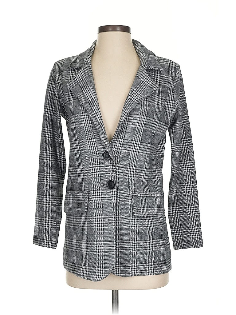 Veronica M. Houndstooth Gray Blazer Size XS - photo 1