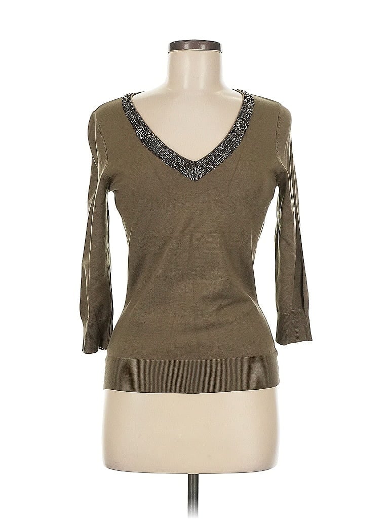 Pre-owned Inc International Concepts 3/4 Sleeve T-shirt In Brown