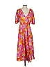 Alexia Admor Floral Orange Casual Dress Size 4 - photo 1