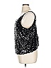 J.Crew Collection 100% Polyester Black Silver Sleeveless Top Size XL - photo 4