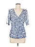 Cable & Gauge Blue Short Sleeve Blouse Size M - photo 1