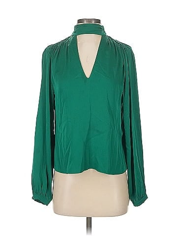 Intermix Long Sleeve Silk Top (view 1)