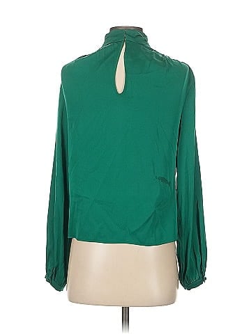 Intermix Long Sleeve Silk Top (view 2)