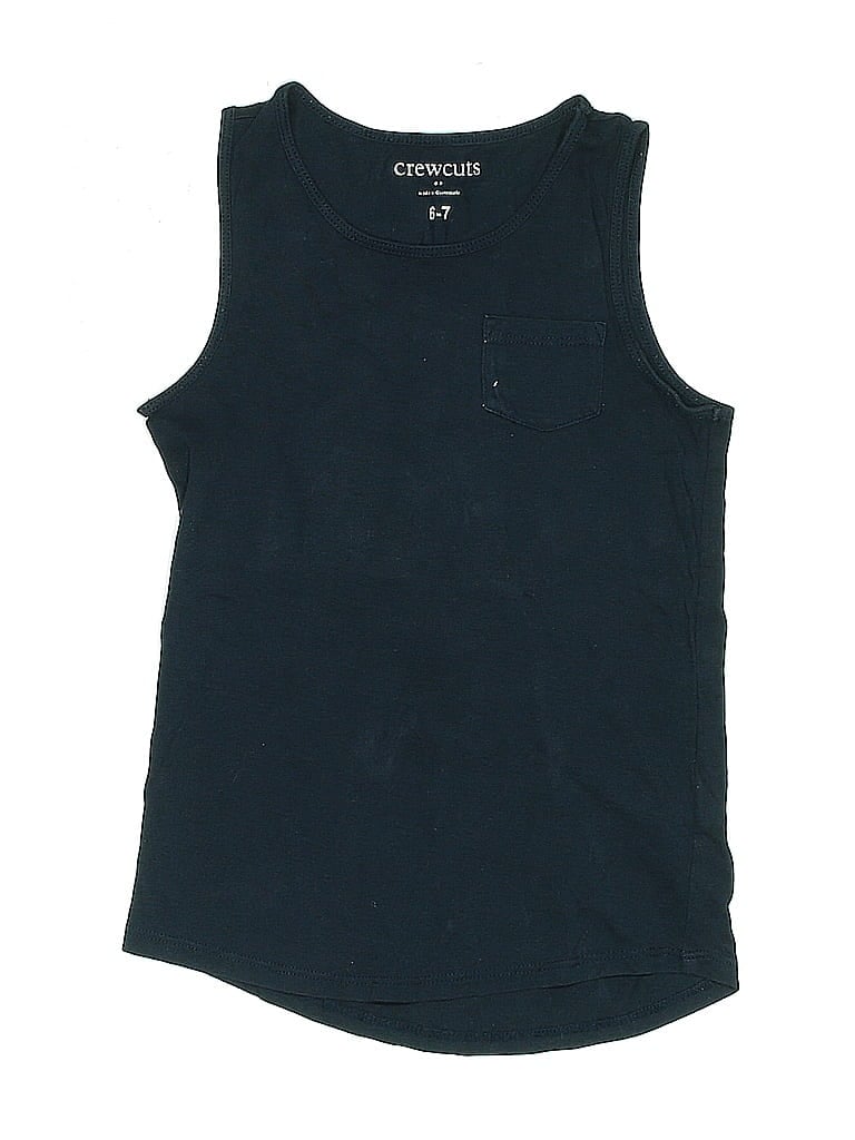 Pre-owned Crewcuts Outlet Kids' Sleeveless T-shirt In Blue