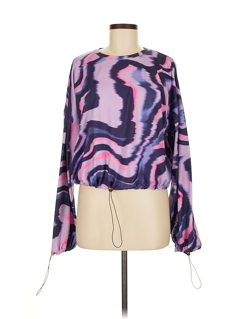 Tek Gear Purple Long Sleeve Blouse Size L - photo 1