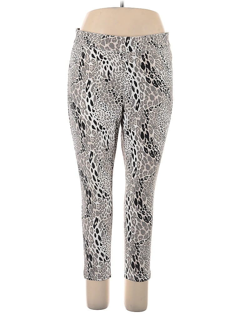 Pre-owned Hue Leggings In Silver