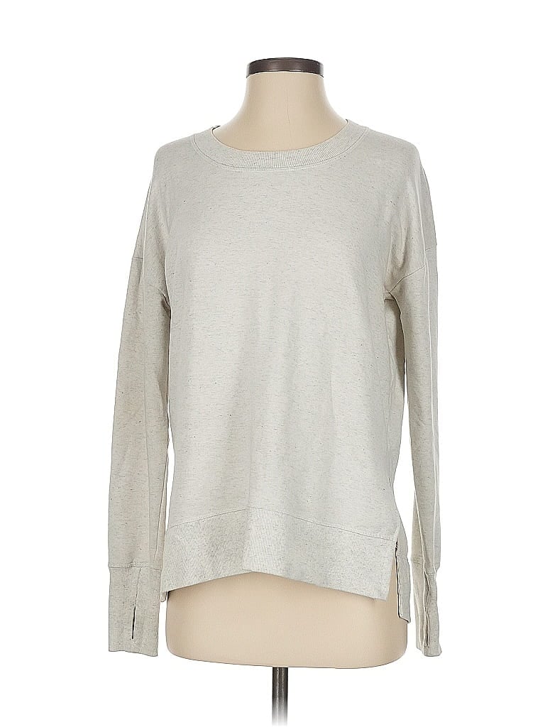 Pre-owned Athleta Pullover Sweater In Silver