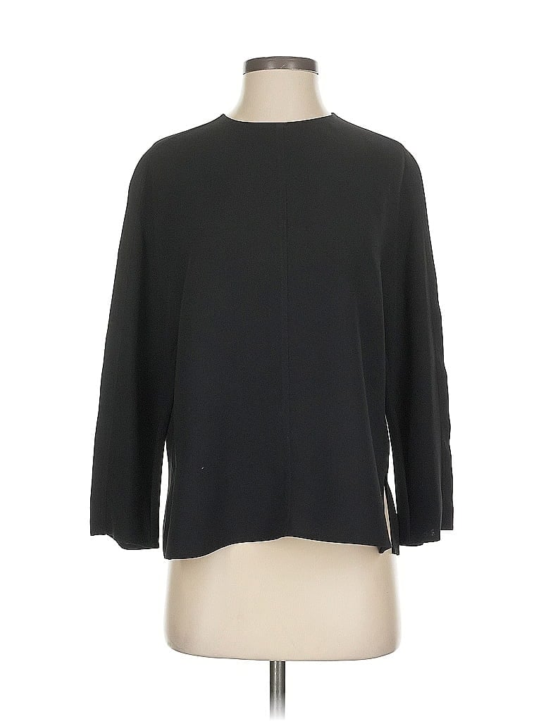 Pre-owned Vince 3/4 Sleeve Top Black Mock Neckline Tops