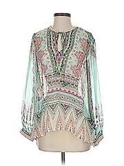 Hale Bob Long Sleeve Silk Top