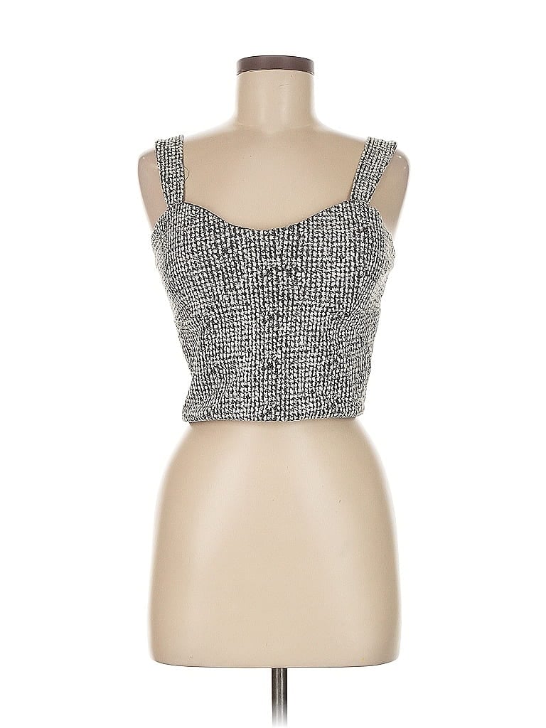 Eri + Ali Silver Sleeveless Top Size M - photo 1