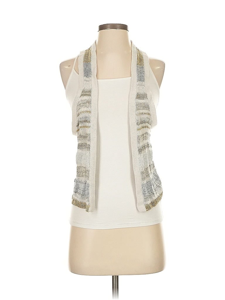 Pre-owned Gap Sleeveless Blouse In White