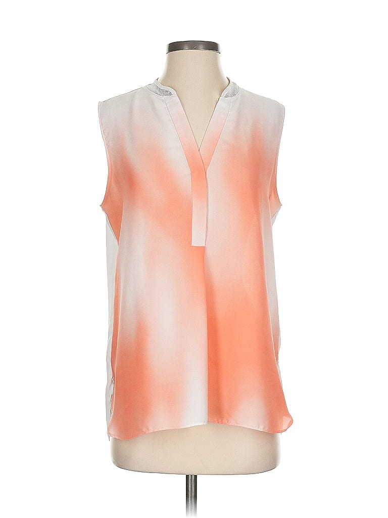Pre-owned Zac & Rachel Sleeveless Blouse In Orange