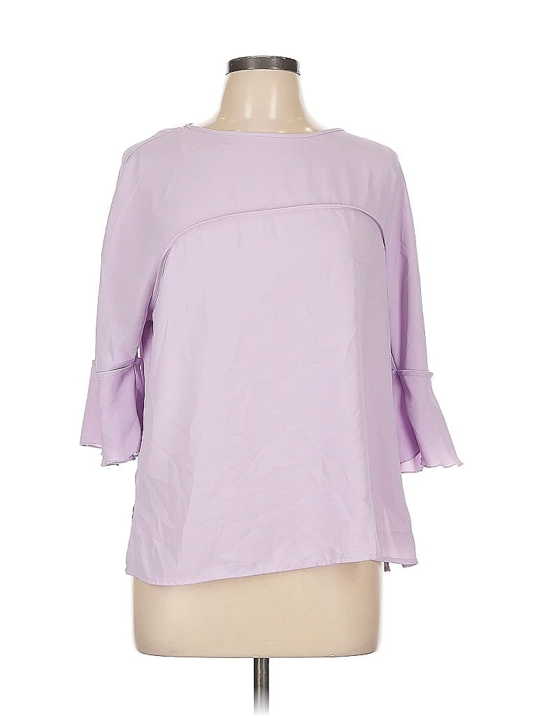 Pre-owned Bar Iii 3/4 Sleeve Blouse In Purple