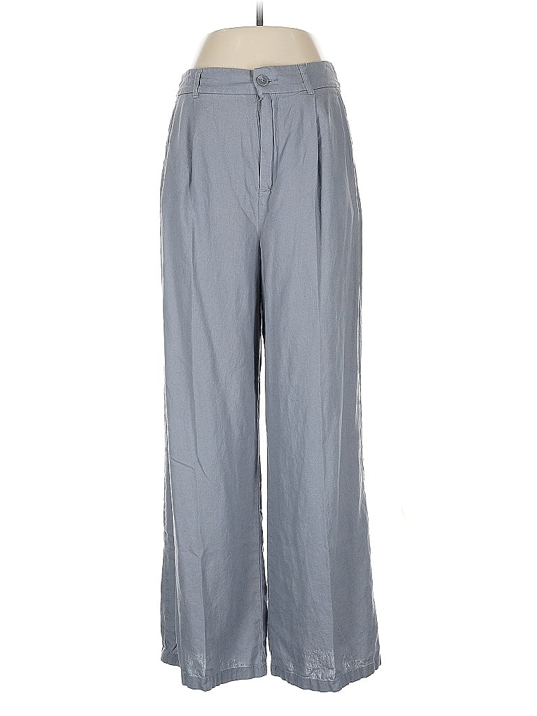 Pre-owned Rewash Linen Pants In Gray