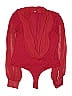Eva Mendes by New York & Company 100% Polyester Red Bodysuit Size XL - photo 1