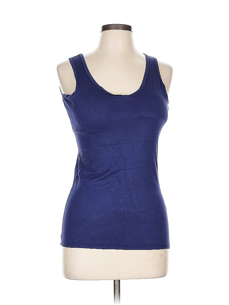 Pre-owned Valentino Rudy Tank Top Blue Strapless Neckline Tops