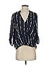 All in Favor 100% Polyester Black 3/4 Sleeve Blouse Size XS - photo 1