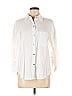 Karen Kane Ivory White 3/4 Sleeve Button-Down Shirt Size M - photo 1