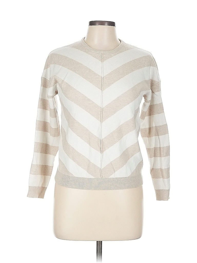 Pre-owned T Tahari Long Sleeve T-shirt In Silver