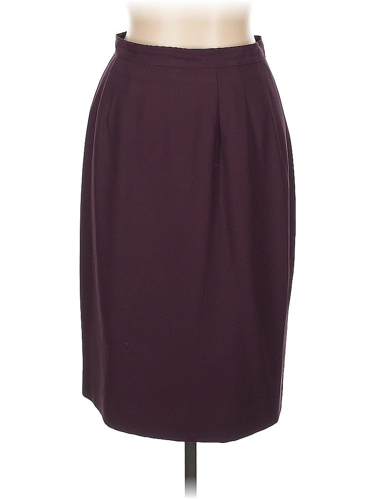 Pre-owned Unbranded Formal Skirt In Burgundy