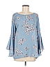 Ivanka Trump 100% Polyester Blue 3/4 Sleeve Blouse Size M - photo 1