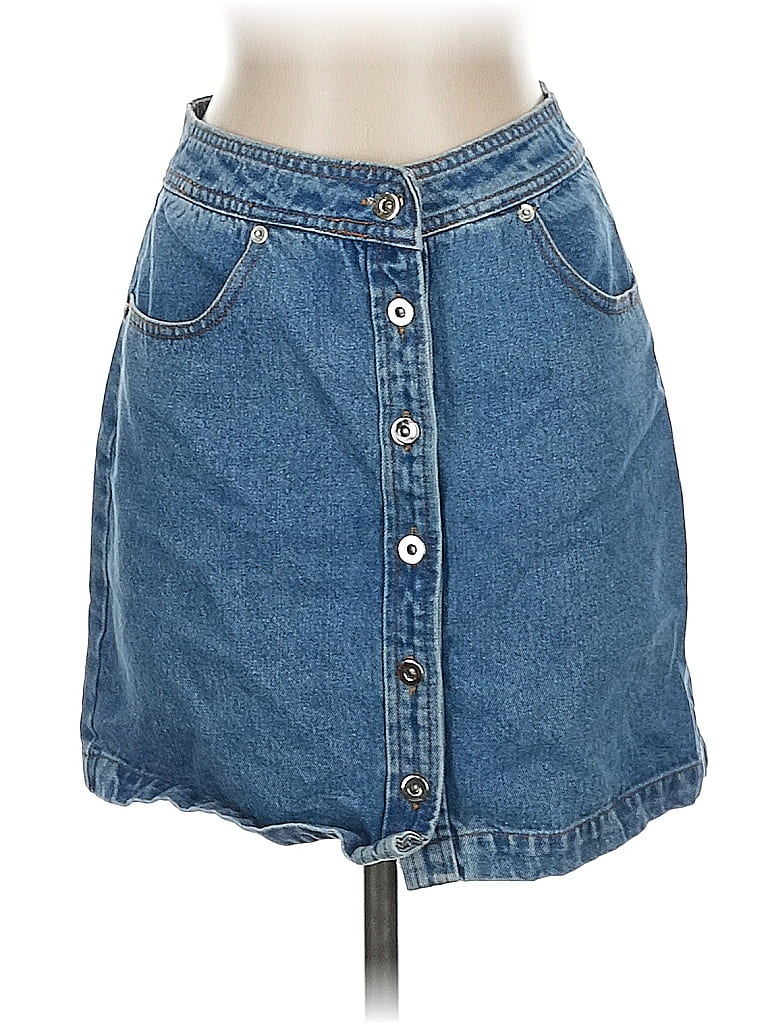 Pre-owned Honey Punch Denim Skirt In Blue