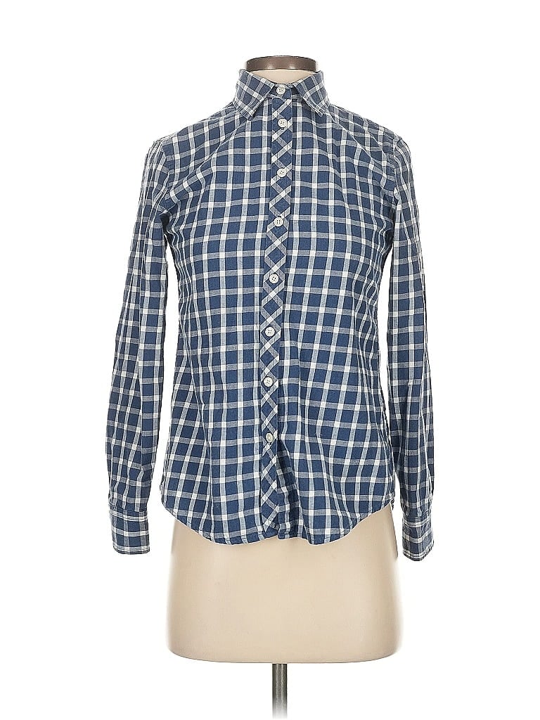 Pre-owned Banana Republic Long Sleeve Button Down Shirt In Blue