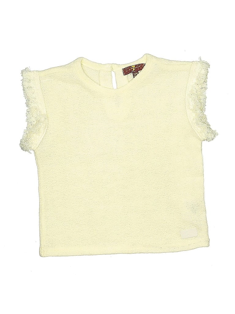 Pre-owned 7 For All Mankind Babies' Sleeveless T-shirt In White