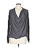 Mystree Gray Long Sleeve Blouse Size L - photo 1
