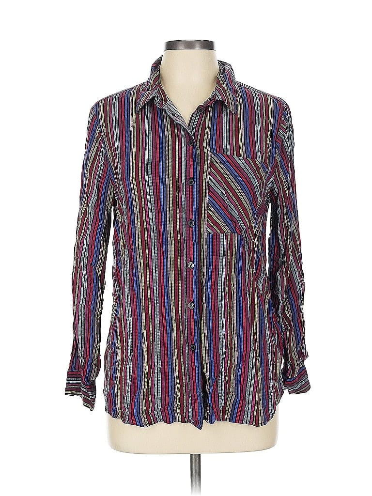 Pre-owned Velvet Heart Long Sleeve Button Down Shirt In Purple