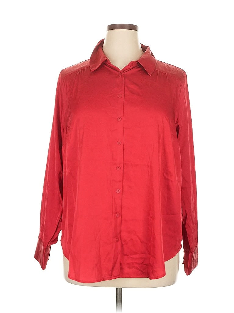 Pre-owned Torrid 3/4 Sleeve Blouse In Red