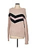 Hem & Thread Chevron-herringbone Pink Pullover Sweater Size L - photo 1
