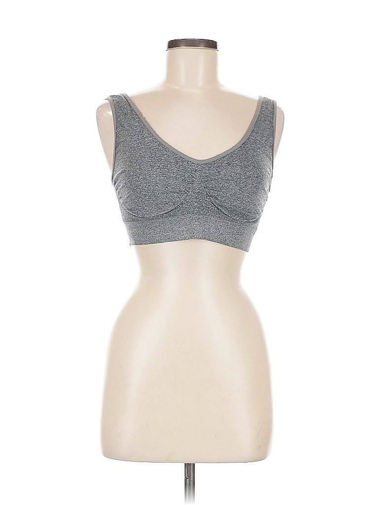 Pre-owned Assorted Brands Sports Bra In Silver