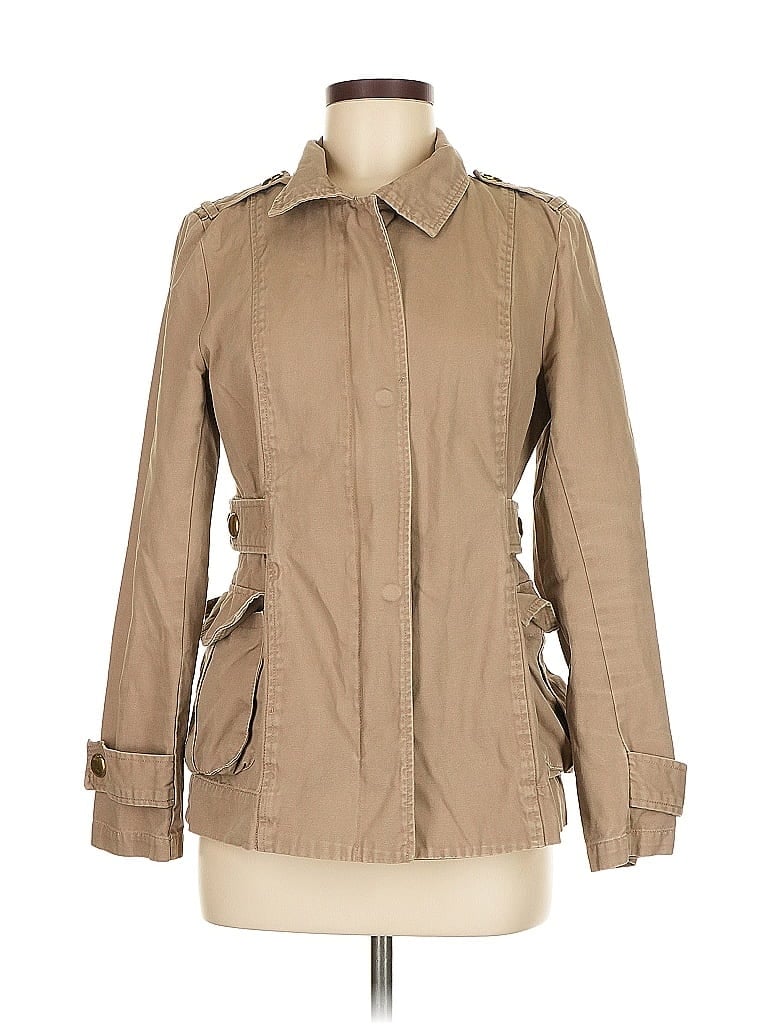 Luigi Bertolli 100% Cotton Tan Trenchcoat Size EU 38 / US 8 - photo 1