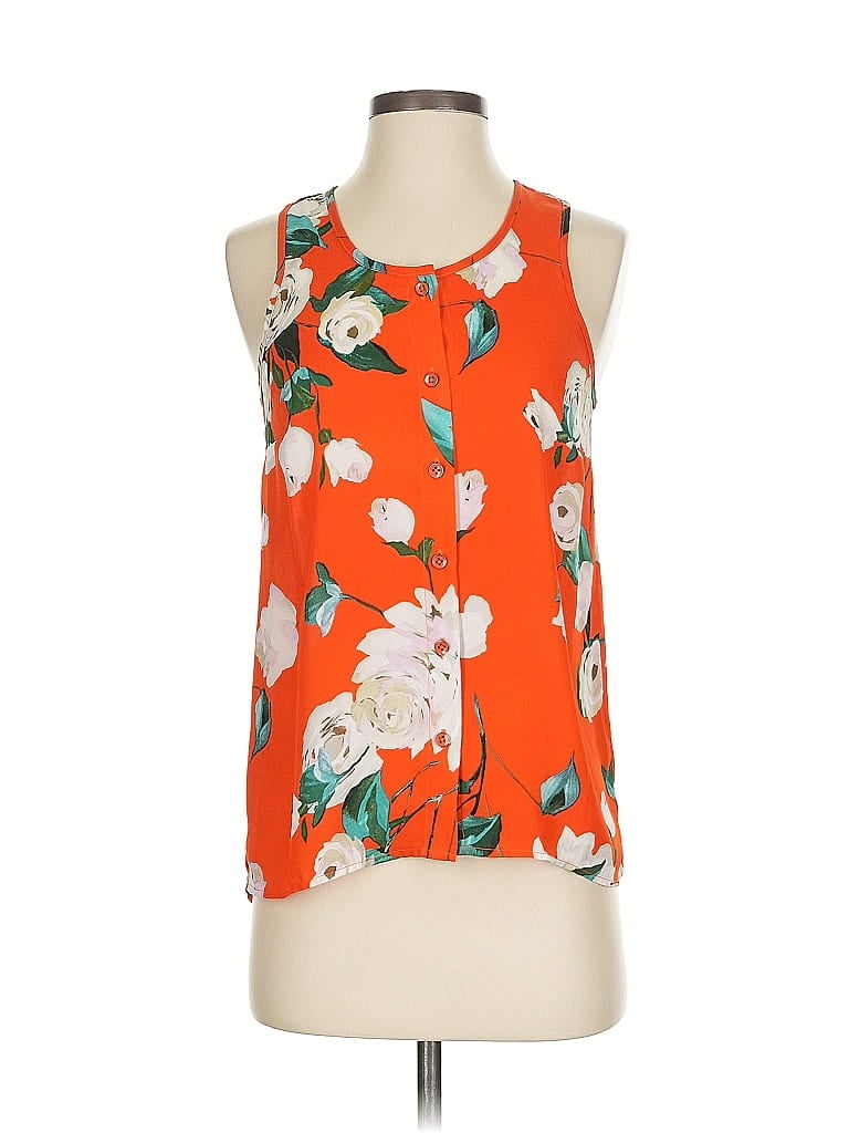 Pre-owned Cabi Sleeveless Blouse In Orange