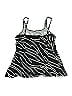 Miraclesuit Silver Black Swimsuit Top Size 8 - photo 2