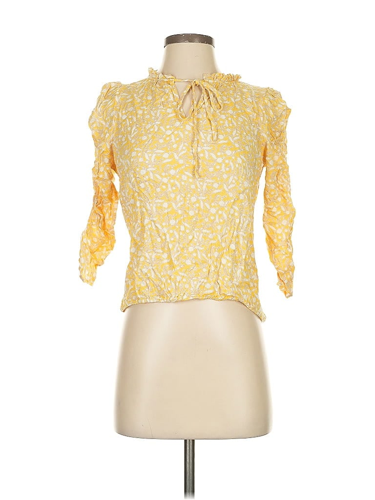 ROSE + OLIVE Pre-owned 3/4 Sleeve Blouse In Yellow