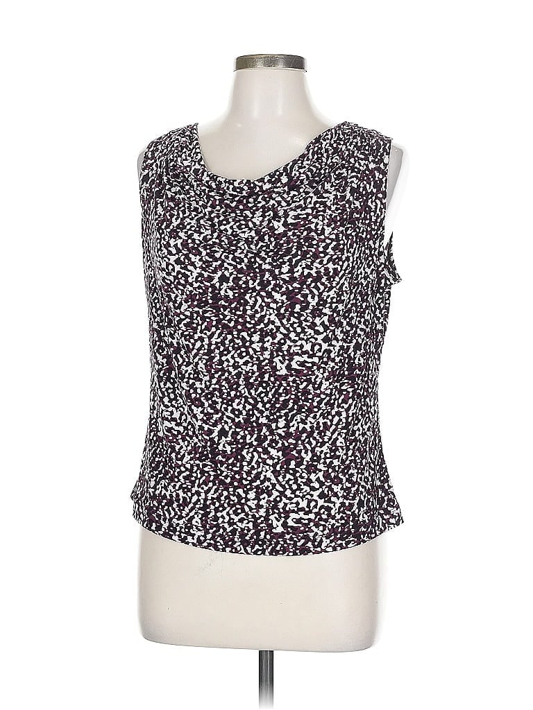 Pre-owned Calvin Klein Sleeveless Top Purple Scoop Neck Tops