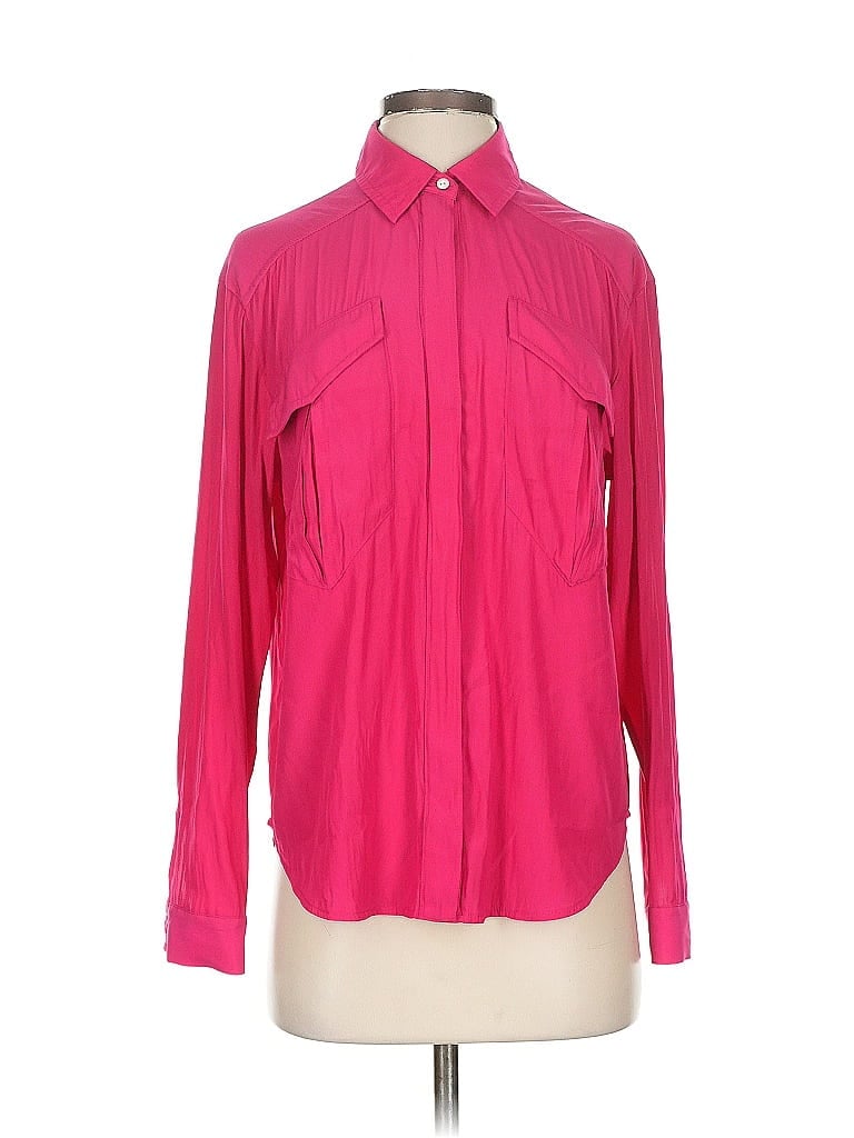 Pre-owned Elizabeth And James Long Sleeve Blouse In Pink