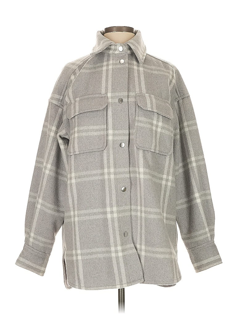 Pre-owned H&m Coat In Gray