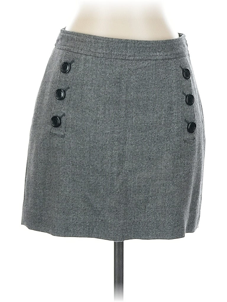 Pre-owned Banana Republic Wool Skirt In Gray