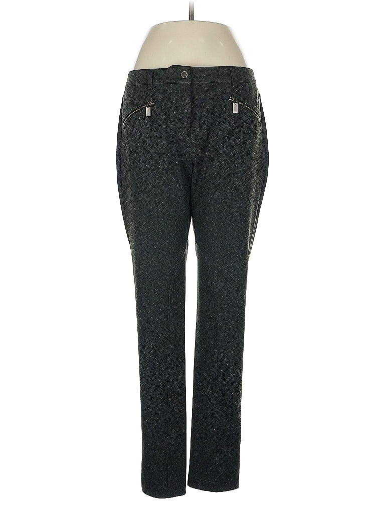 W by Worth Chevron-herringbone Black Casual Pants Size 8 - photo 1