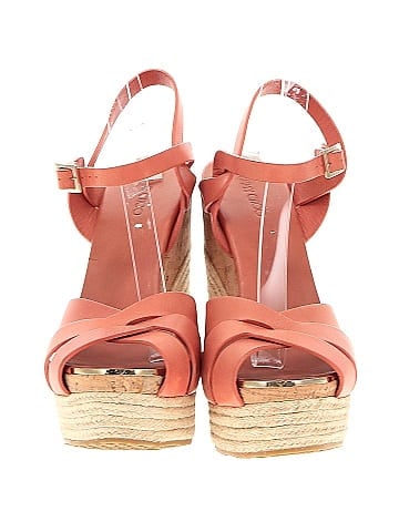 Jimmy Choo  Brown Leather Platform Wedges (view 2)