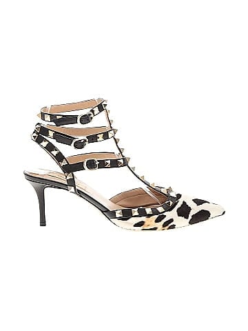 Valentino Garavani Pony Hair Rockstud Ankle Strap Sandals (view 1)