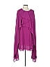 Badgley Mischka 100% Polyester Purple Long Sleeve Blouse Size 12 - photo 1